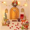 Dalugo Porta Elfo Natale Kit 27 Pezzi Kit Fai da Te con UCI fatate Decorazione Natalizia Porta degli Elfi, Porta Fatata Danese Decorazione Natalizia per Bambini Regali