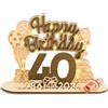 ARTREE Regalo di compleanno, 40 regali in denaro, in legno, per compleanno, 40° compleanno, in legno, per ospiti, regalo personalizzabile, decorazione di compleanno