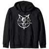 InGENIUS Halloween Creepy Beast Skull Go Divinazione Teschio Serpenti Skull Pentagramma Strega Goth T Felpa con Cappuccio