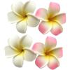 Rosojodg 4 pezzi 7 cm bianco e rosa hawaiano Frangipani Plumeria schiuma testa fiore festa spiaggia fermaglio capelli fermagli