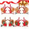 Umiin 8 fermagli per capelli con alce per capelli, idea regalo di Natale, corna di renna, copricapo, graziosi cervi, per donne, ragazze, ragazzi, uomini, bambini, animali domestici