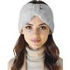 Vivisence Donna Fascia Per La Testa Maglia Morbida Con Nodo Comfort E Calore, Grigio,Taglia Unica
