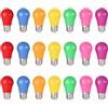 WULUN Lampadina a LED colorata E27,3W A50 a forma di pera, rosso, giallo, blu, verde, Rosa, Arancione, colori misti, per fate, luci colorate, decorazione per feste di Halloween, confezione da 20