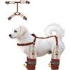 Penitue Pantaloni Anti-Sporco per Cani Piccola Taglia, Pantaloni Cani Antipolvere Impermeabili a Gamba Intera con Bretelle Stivali Antiscivolo Protettivi Zampe per Animali 2,7-5kg Passeggiata (Righe)