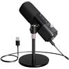 NearStream Microfono a Condensatore USB/XLR Compatibile con PC,MAC,iPad,Mixer,Interfaccia Audio, Microfono da Tavolo con Riduzione del Rumore& Muto&Monitoraggio& Guadagno,Plug and Play,AM25X