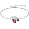 Vadmans Bracciale da donna con fragola, in argento Sterling 925, con zirconi cubici, per donne e ragazze