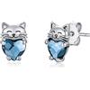 CHENGHONG Orecchini da bambina in argento Sterling 925 con panda, farfalla, giraffa, riccio, tartaruga, volpe, balena, rana, ipoallergenici, graziosi orecchini da donna, regali di Natale per bambini