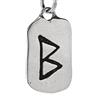 Kiss of Leather 296 - Ciondolo a forma di runa Berkana in argento Sterling 925