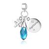 FGT Charm pendenti dello zodiaco con pietre portafortuna scintillanti compatibili con braccialetti Pandora Charms Moments per compleanni delle donne, Misura unica, Rame, Nessuna pietra preziosa