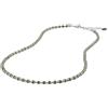10:10 Collana Uomo Donna Lava Naturale ed Ematite 4mm - Regolabile, Acciaio Inox, Confezione Regalo - Made in Italy (verde)