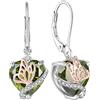 YL Orecchini Cuore Argento 925 con 12 Pietra Portafortuna Zirconia Cubica Farfalla Orecchini per donna