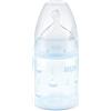 NUK First Choice+ biberon | 0-6 mesi | Tettarella in silicone | Sfiato anti-coliche | Senza BPA | 150 ml | Azzurro | 1 pezzo