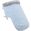 JYOKO KIDS Sacco Copripiedi Invernale Compatibile con Ovetti, Seggiolini Auto e Passeggini | Morbido Pile Teddy Extra Caldo | Prodotto in Spagna (BLUE SPARKLES, FLEECE - 80 Cm)