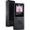 ODEJOI 64GB Lettore MP3 Bluetooth 5.3 & Altoparlante - Aggiornamento con Tasti Fisici (Indietro, Menu, Volume), Solo 37g con Cuffie, Radio FM, Registratore Vocale, Design Mini, Espandibile fino a 128GB
