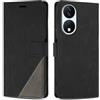 SONWO Cover per Honor 90 Smart 5G / Honor X7b 4G / 5G, Flip Custodia in PU Pelle, Cover a Libro Portafoglio con Slot per Schede e Supporto Stand per Honor 90 Smart 5G / X7b 4G / 5G, Nero