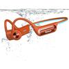 KIM HOST Cuffia Conduzione Ossea per Nuoto, Auricolare Open Ear Bluetooth 5.3 IP68 Impermeabile, Memoria MP3 32G, per Sport, Nuoto, Ciclismo, Corsa (Arancione)