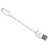 REY Cavo Micro USB 2.0 Maschio a USB Maschio per trasferimento Dati e Ricarica, 10cm, Bianco
