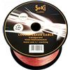 SeKi Cavo per altoparlante, trasparente, 2 x 4,00 mm², 100 m, su bobina di plastica