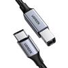 UGREEN Cavo Stampante Tipo C a USB B Nylon Printer Compatibile con MacBook Pro, iPad, ASUS, Acer per HP, Epson, Brother, Lexmark, Canon (3M)