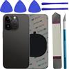 LiXiongBao Sostituzione del coperchio del vetro posteriore 15 Pro per iPhone 15 Pro Sostituzione del vetro posteriore posteriore da 6,1 '' con kit di strumenti di riparazione (Nero)