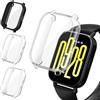 iVoler 3 Pezzi Clear Cover con Pellicola Protettiva per Xiaomi Redmi Watch 5 Active (Non per Redmi Watch 5), Copertura Completa Custodia Anti-Graffio Sottile Morbida TPU Case, 2 Trasparente + 1 Nero