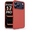 N NEWTOP Cover Compatibile per Apple iPhone 17 PRO, Custodia TPU SOFT Gel Silicone Ultra Sottile Flessibile Case Posteriore Protezione Fotocamera Anti Urto Guscio Scocca Colorato (Rosso)