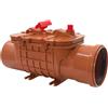 Uzman-Versand UZMAN Tappo di ritiro DN110 con doppia valvola di non ritorno in ABS, protezione dei residui da costruzione, DN 100/110 mm KG tubo di scarico feci