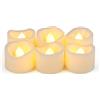 CANDLE IDEA Candele votive a LED senza fiamma, funzionamento a batteria, con timer, 6 ore di accensione e 18 ore spente per ciclo, candele a LED per esterni, Halloween, zucca, decorazioni natalizie