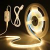 Aclorol Striscia LED COB USB 5V con Sensore di Movimento 2M 640 LED Dimmerabile Attivazione a Movimento Auto ON/OFF Luci Sotto Letto Bianco Caldo COB Luci Flessibili per Scale Sotto Letto Armadio TV