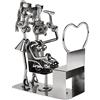 BRUBAKER Vite Uomo Parrucchiere - Figura in Ferro lavorata a Mano Uomo Parrucchiere in Metallo - Figura in Metallo Idea regalo per parrucchieri e barbieri