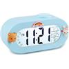 Ayybboo Sveglia Digitale per Bambini con Snooze,Luce Notturna,12/24 Ore,Sveglia da Comodino per Ragazzi e Ragazze,Facile da Usare per L'asilo,La Camera da Letto,il Soggiorno（Azzurro Cielo）