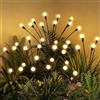 PATIOPIA 2 luci solari con 10 LED, impermeabili, luce bianca calda, per esterni, terrazza, cortile, sentiero, arte da giardino