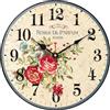 VIKMARI vintage fiori stile orologi da parete decorativo di legno floreale rotondo orologio da parete parfum roses 14 inch