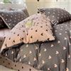 Covebett Copripiumino Singolo Heart Pink Black Microfibra Set Biancheria da Letto Reversibile 2pcs Per Bambini Donne Ragazze Romantico Estetico Love Hearts Copripiumino 135x200 cm e 1 Federa 50x75cm