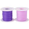 Bestewelry - Cordino tubolare in PVC cavo cavo sintetico da 20 m, 2 mm, rotondo, in gomma sintetica per la creazione di bracciali, gioielli fai da te, artigianato, viola