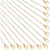 PH PandaHall PandaHall 20 Fili 46 cm Lungo Cavo di Collegamento in Acciaio Inossidabile Croce Collana Catene amuleti con Chiusura a moschettone per creazione di Gioielli Catena per collane, d'oro
