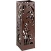Neustein Portaombrelli dal design moderno in metallo per casa e ufficio, supporto di design, 2 ganci, 2 vaschette estraibili, 15,5 x 15,5 x 49 cm, marrone ruggine, quadrato, portaombrelli