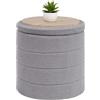 Bonlife Pouf Contenitore, Portaoggetti Piccolo Baule, Poggiapiedi Pieghevole Cubo, Cassapanca, per Ingresso, Soggiorno e Camera da Letto, Grigio, 43x43x45 cm