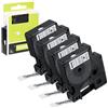 LUOJINYI 4 x nastro per etichette compatibile con Dymo D1 12 mm x 7 m, nero su bianco, nastro adesivo per etichette, sostituto per Dymo 45013 per LabelManager 160 280 210D 420p LabelWriter 450 Duo