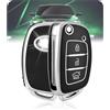 LELNOOS Cover Chiave Auto, Silicone Custodia Chiave Protettiva Copri Chiavi per Hyundai i10 i20 i30 i35 i40 ix20 ix35 Tucson Bayon Santa Fe Kona Elantra Sonata Accent Ioniq Creta Verna, Flip S