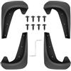 VAGCARS 4 parafanghi per auto, paraspruzzi con viti, parafanghi con ferramenta anteriore e posteriore, parafanghi universali per auto, pickup, SUV, furgoni, camion, 180 x 250 mm