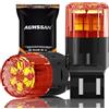 AUHSSAN W21/5W Lampadine LED, Rosso Super Brillante 12V 24V Non Polarità 2835 18SMD T20 7443 7440 W21W Lampadines LED per le Luci di Segnale, Luci di Retromarcia/Coda, Lampada di Luce Diurna (2Pezzis)