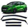 AirTwin Set di 4 deflettori d'aria tipo IN-CHANNEL compatibili con Ford Puma modelli dal 2019 al 2024, deflettori laterali in acrilico per finestrini Ford Puma