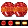 Krtopo 2x 20 LED Luci posteriori posteriori 12 / 24V Indicatore di frenata IP65 Luci di arresto impermeabili per camion Van Rimorchio Caravan RV ETC