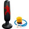 MuscleForge® Sacco da boxe gonfiabile in piedi da 160 cm con pompa inclusa nel set, Sacca da Boxe da terra per Bambini e Adulti