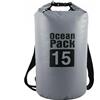 Cerioll 15L Borsa Impermeabile, Grigio Waterproof Zaino Impermeabile Sacco Impermeabile con Tracolla Regolabile, Borsa Asciutta Impermeabile per Outdoor Sport Acquatici, Barca, Pesca, Rafting, Nuoto