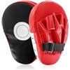 pangdapengpeng 1 Paio Colpitori Boxe, Focus Pads Boxing PU, Paracolpi Boxe per Allenamento di Arti Marziali, Muay Thai, Karate, Taekwondo, Allenamento Fitness (Rosso)