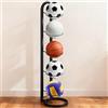 SZHUGEKI 5 Strati Porta Palloni, Rastrelliera per Palloni Verticale, Scaffale di Stoccaggio della Palla, Porta Pallone da Calcio Adatto per Palloni da Basket, Pallavolo e Calcio, Bianco