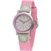 JACQUES FAREL hayfield Jacques Farel ORG 02STA Orologio ecologico per bambine in cotone biologico, con stelline rosa