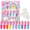 Beauty4Britain Set di Smalti per Bambini Unicorn - 10 smalti peel-off a base d'acqua con sticker, Edizione Magica e Fantasia, formula atossica, 5 ml, marchio britannico